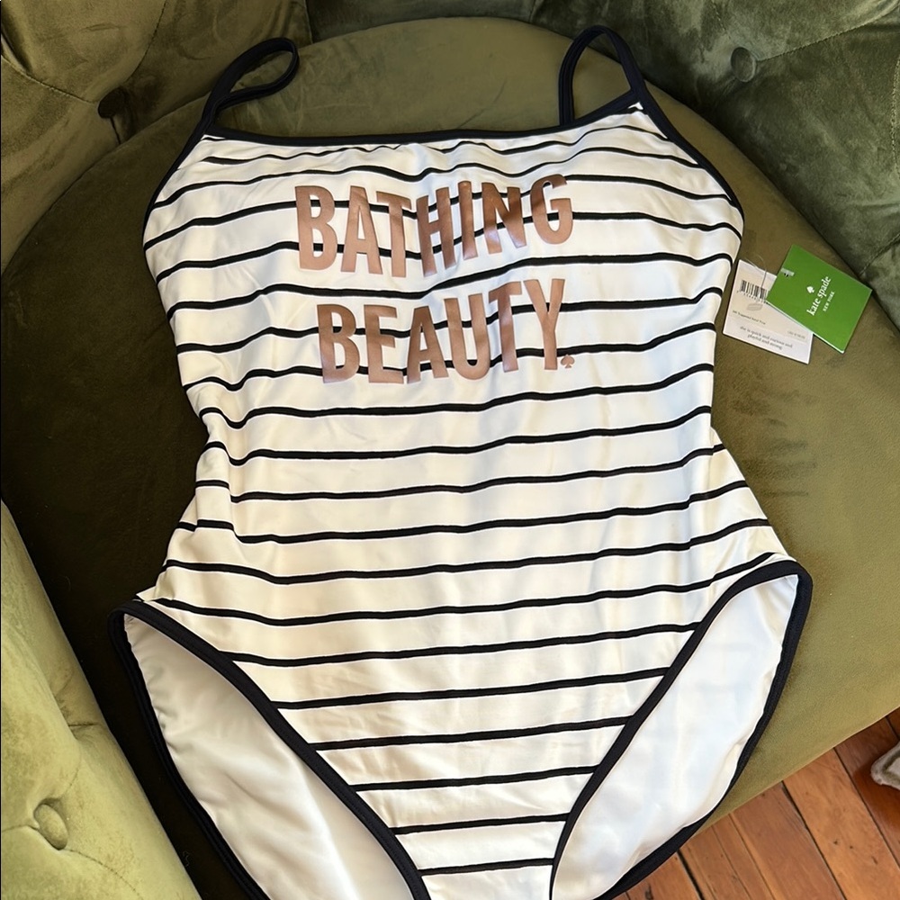 Kate Spade Striped “Bathing Beauty” Piece